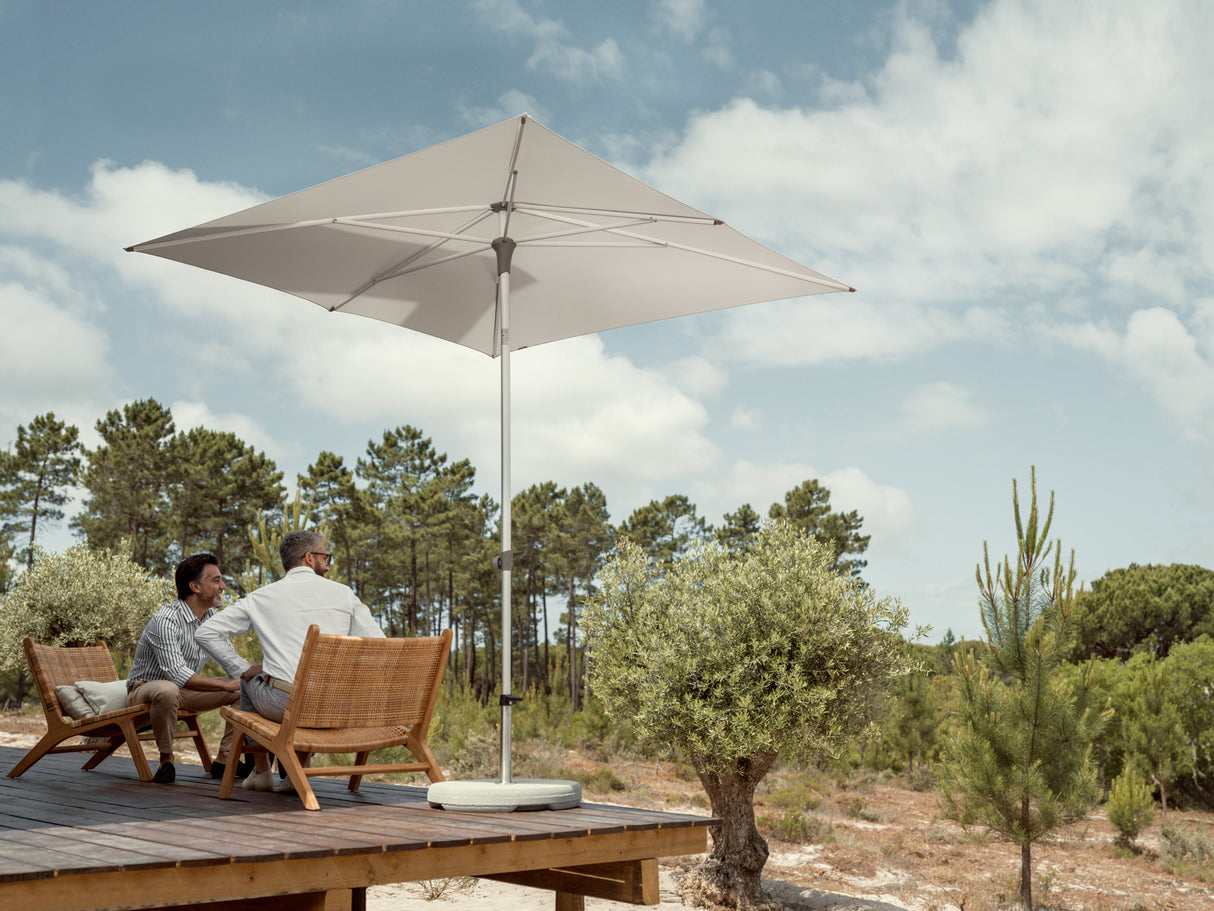 Glatz ALU-SMART Sonnenschirm, Gestell Aluminium natureloxiert - rechteckig