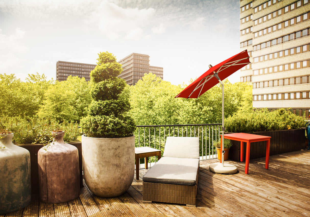 Glatz ALU-SMART Sonnenschirm, Gestell Aluminium natureloxiert - rechteckig