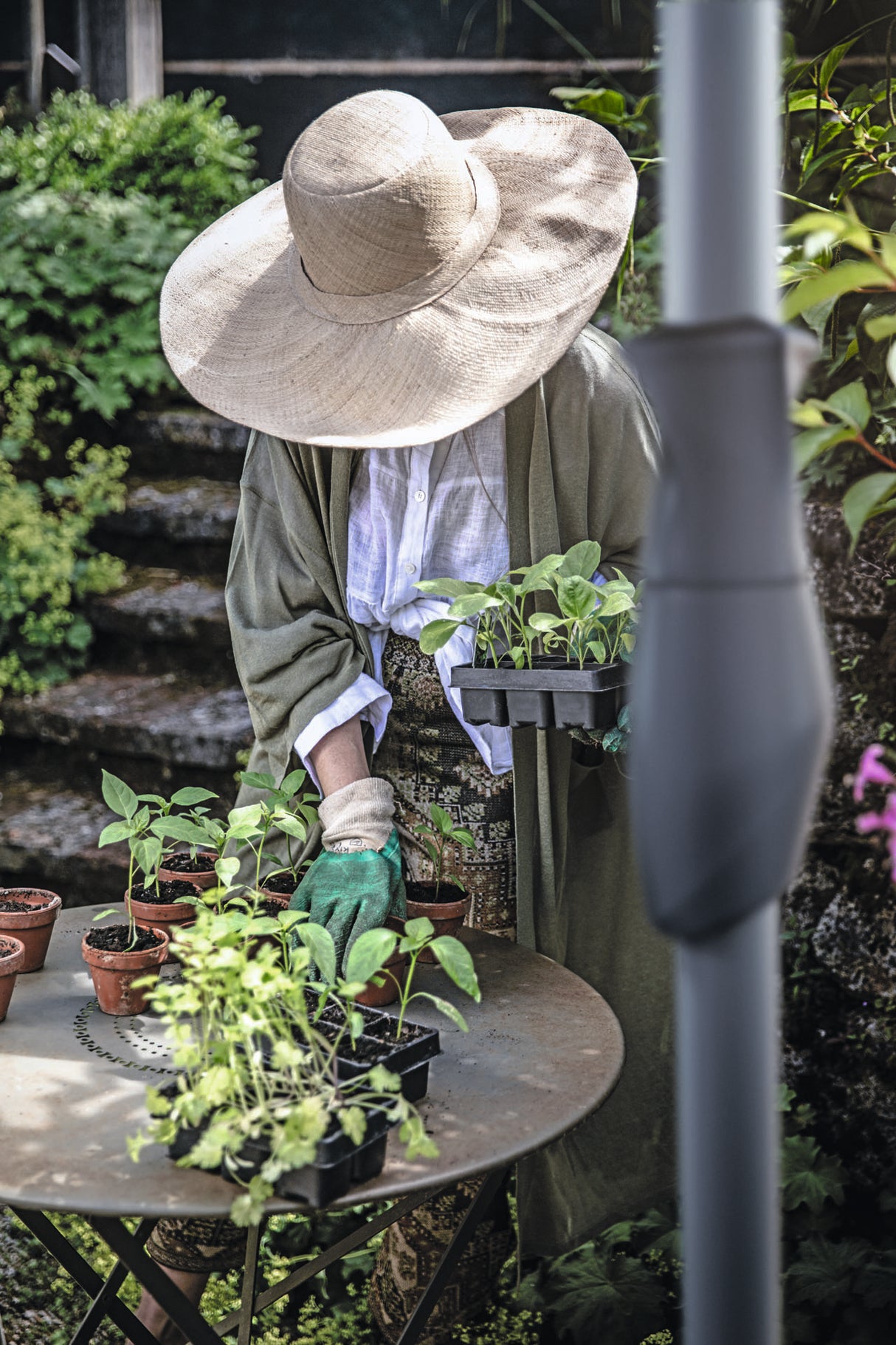 Glatz ALU-TWIST Sonnenschirm, Gestell Aluminium natureloxiert, rund