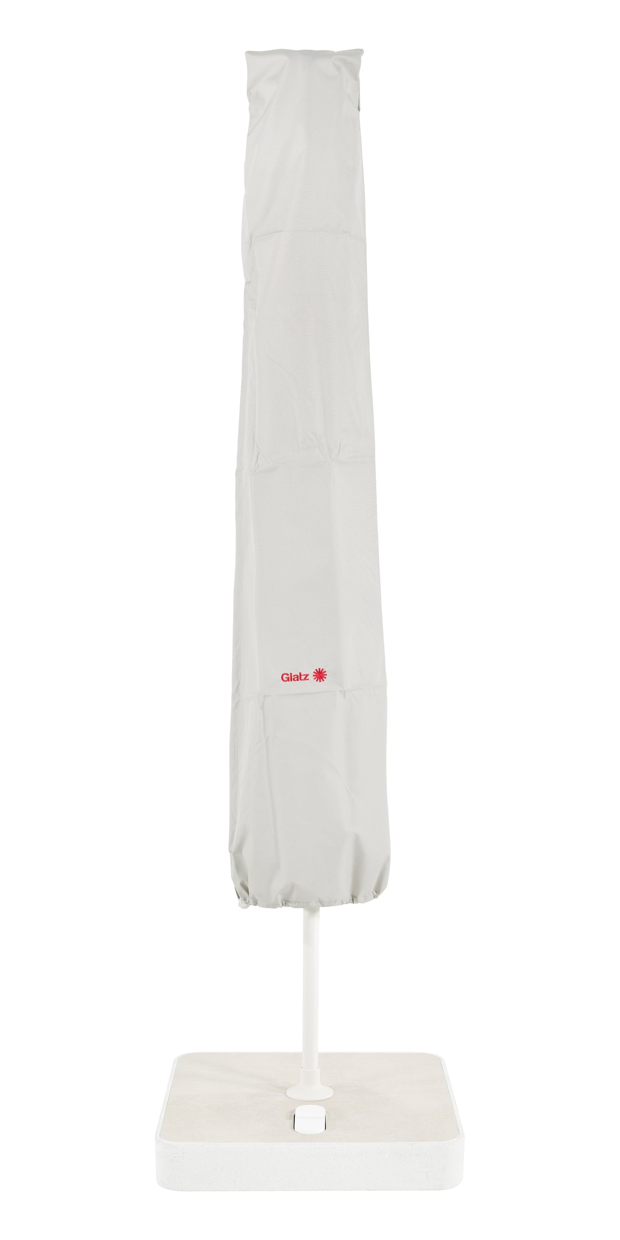 Glatz SMART Sonnenschirm matt weiß pulverbeschichtet - quadratisch