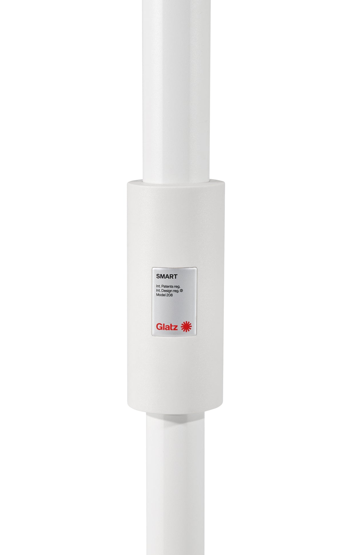 Glatz SMART Sonnenschirm matt weiß pulverbeschichtet - quadratisch