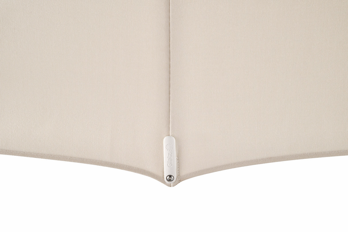 Glatz SMART Sonnenschirm matt weiß pulverbeschichtet - quadratisch