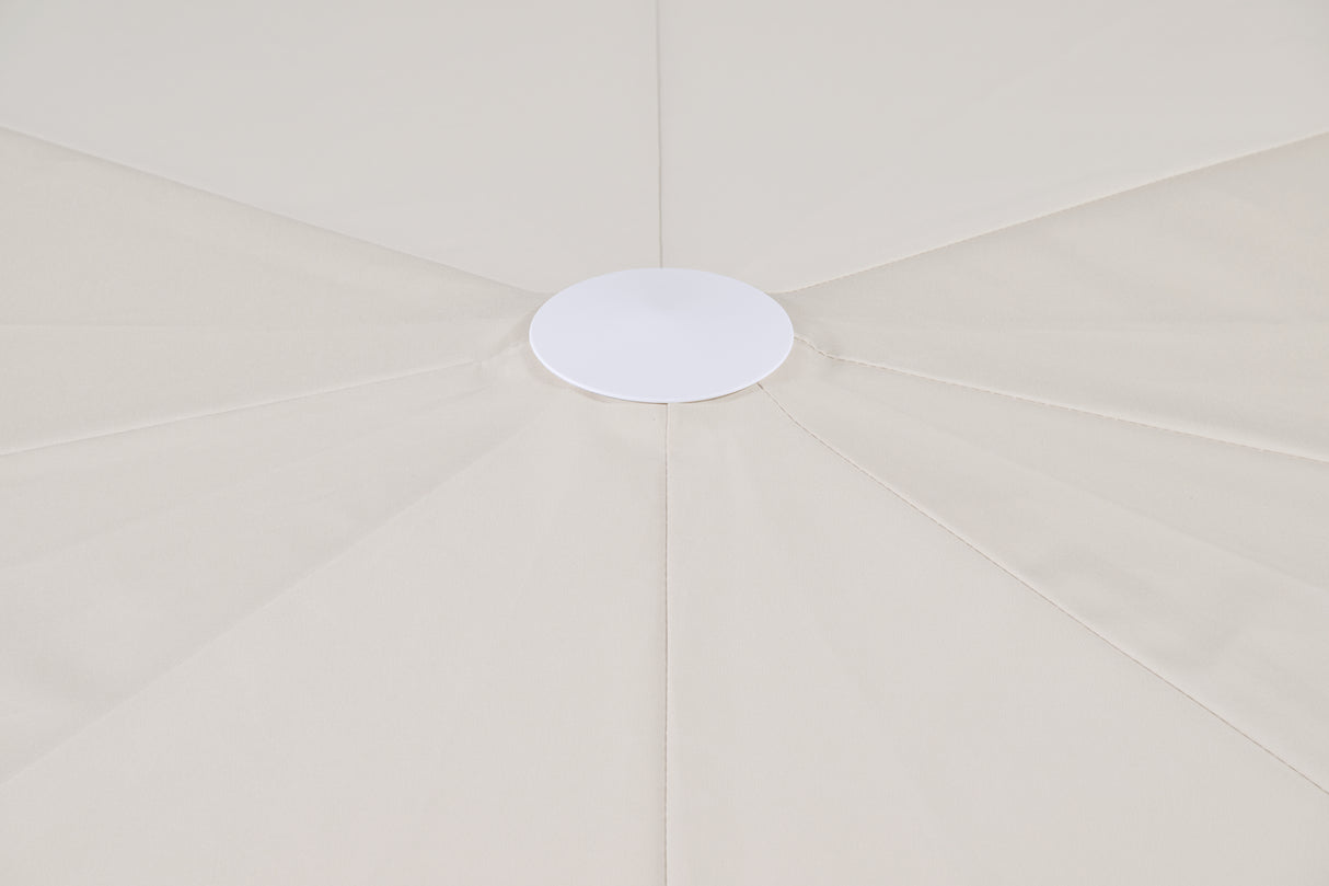 Glatz SMART Sonnenschirm matt weiß pulverbeschichtet - quadratisch