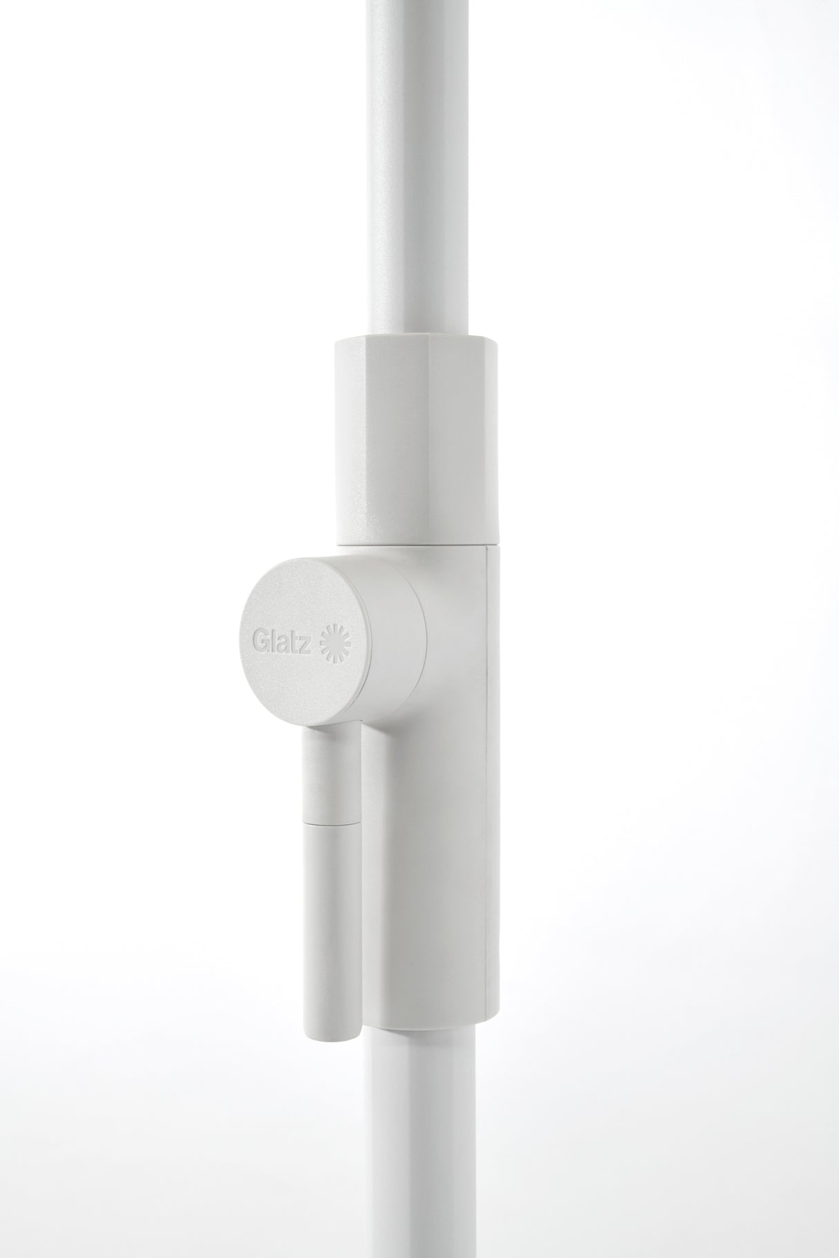 Glatz TWIST Sonnenschirm, matt weiss pulverbeschichtet - rund