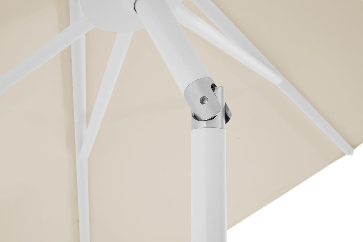 Glatz TWIST Sonnenschirm, matt weiss pulverbeschichtet - rund