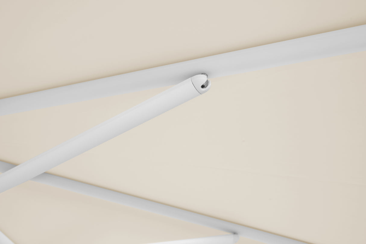 Glatz TWIST Sonnenschirm, matt weiss pulverbeschichtet - rund