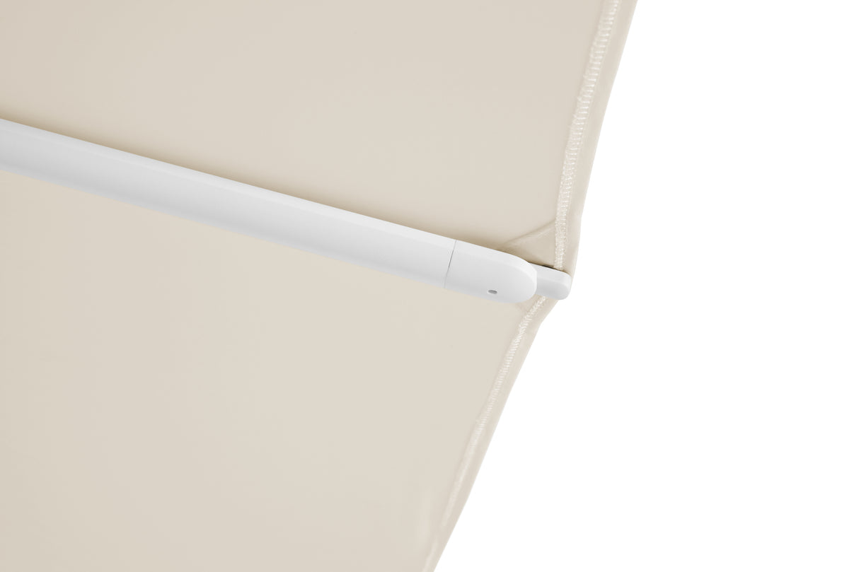 Glatz TWIST Sonnenschirm, matt weiss pulverbeschichtet - rund