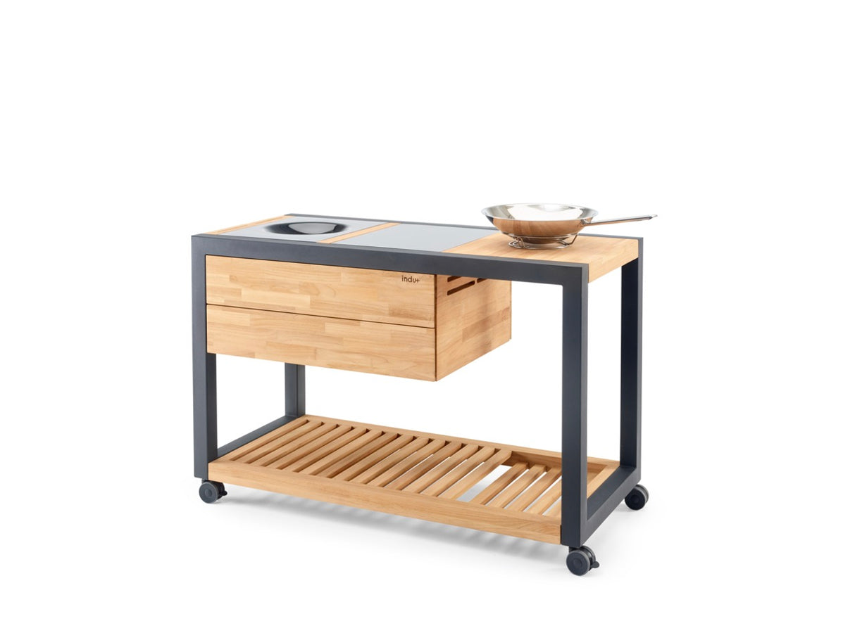 INDU+ Arvid Trolley - inkl. Wok Kochfeld & Multiflex Kochplatte