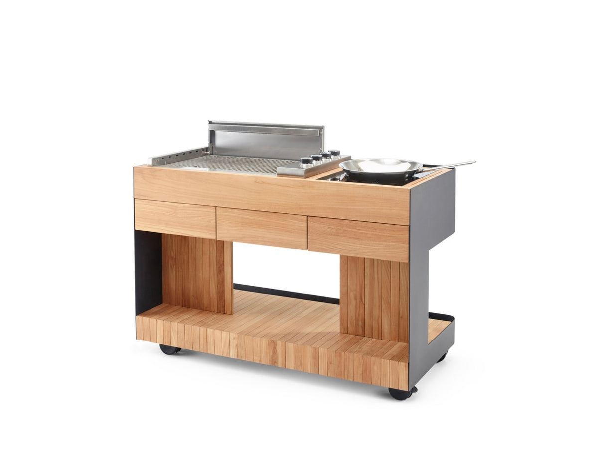 INDU+ Bilba Trolley - inkl. Gasgrill & Wok Kochfeld
