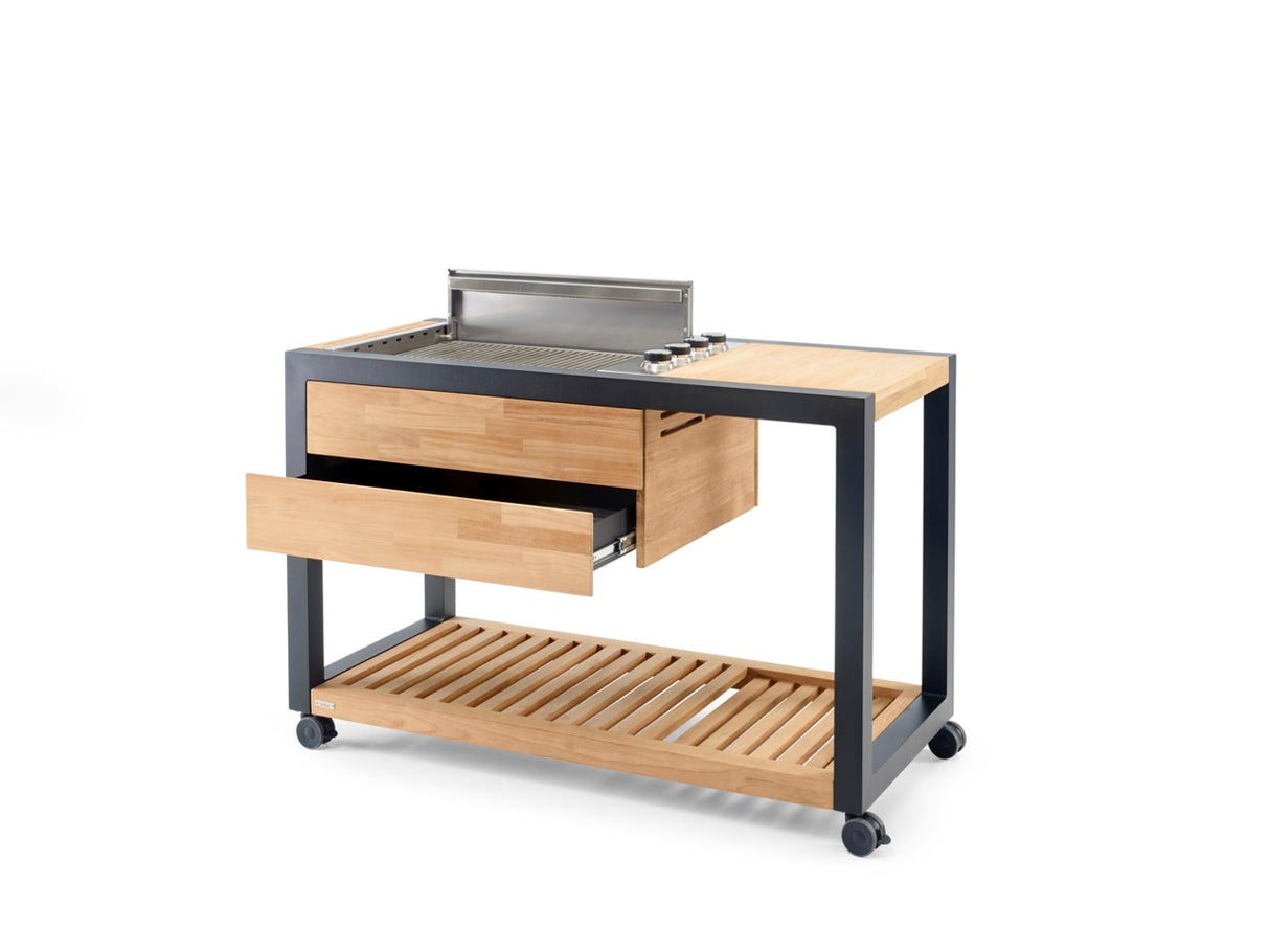 INDU+ Arvid Trolley - inkl. Gasgrill mit flachen Deckel