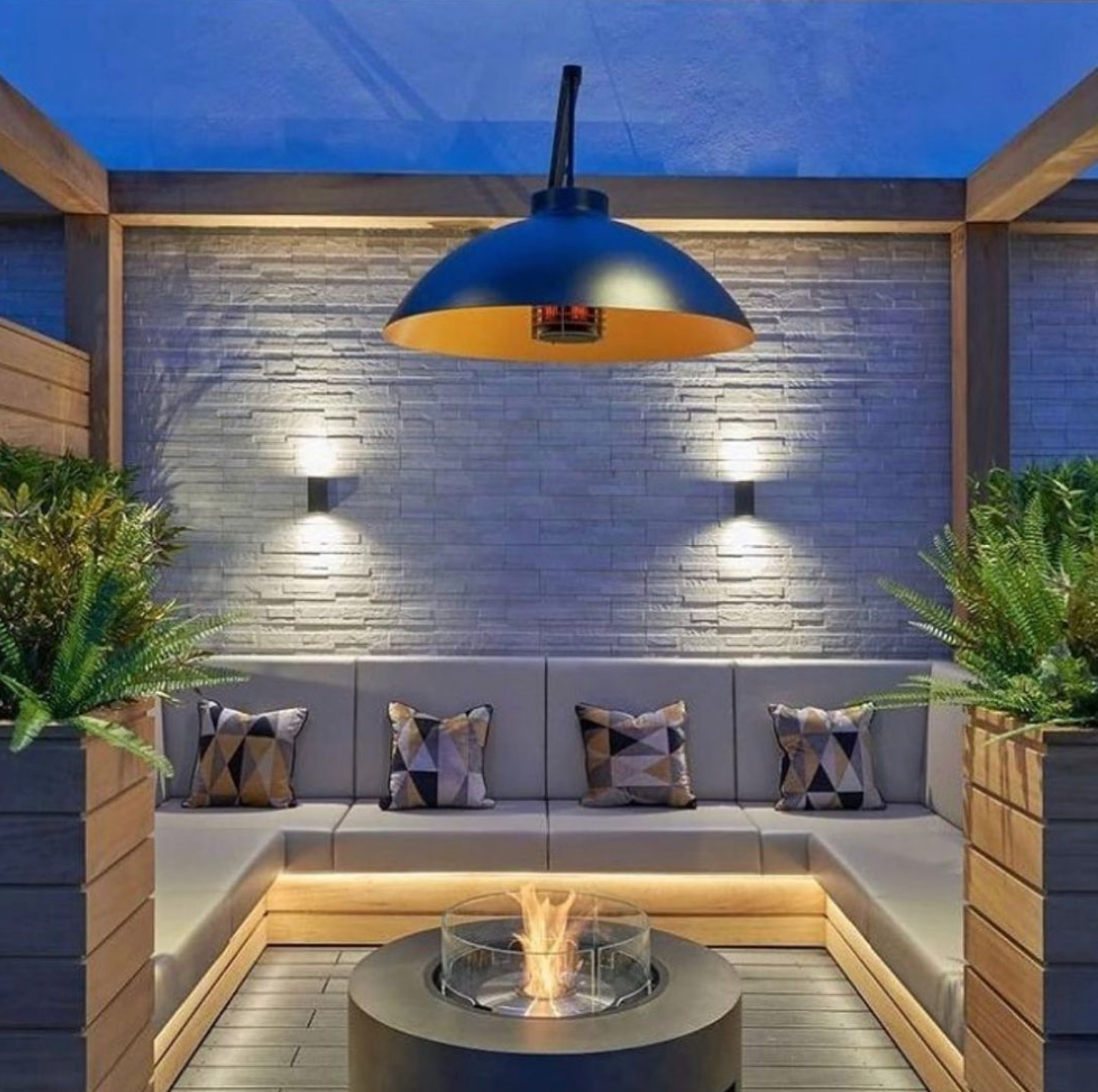 Heatsail Dome Heizstrahler - Hängend - Midnight - Maximale Deckenhöhe 3,60 m