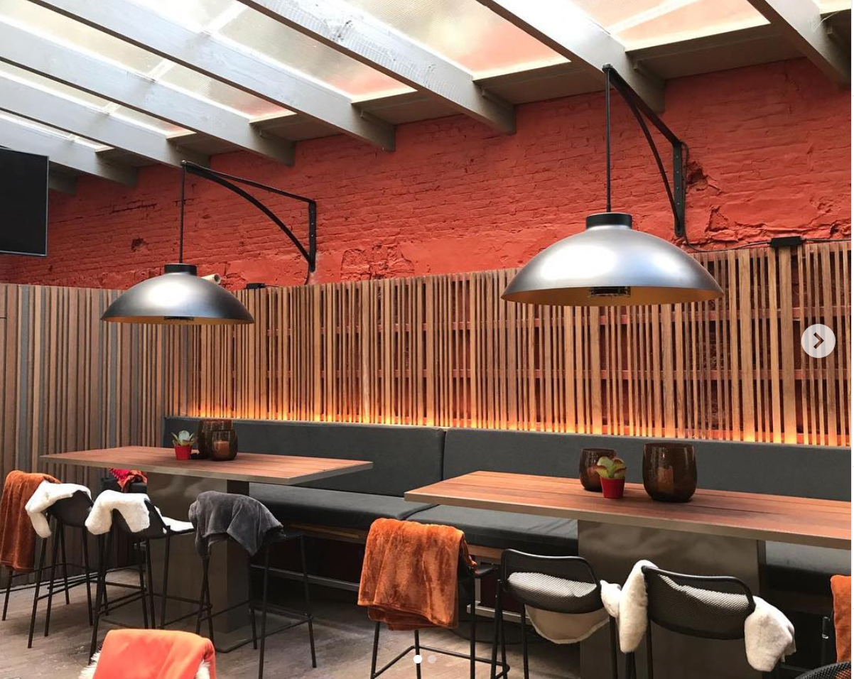 Heatsail Dome Heizstrahler - mit Wandhalterung - Midnight