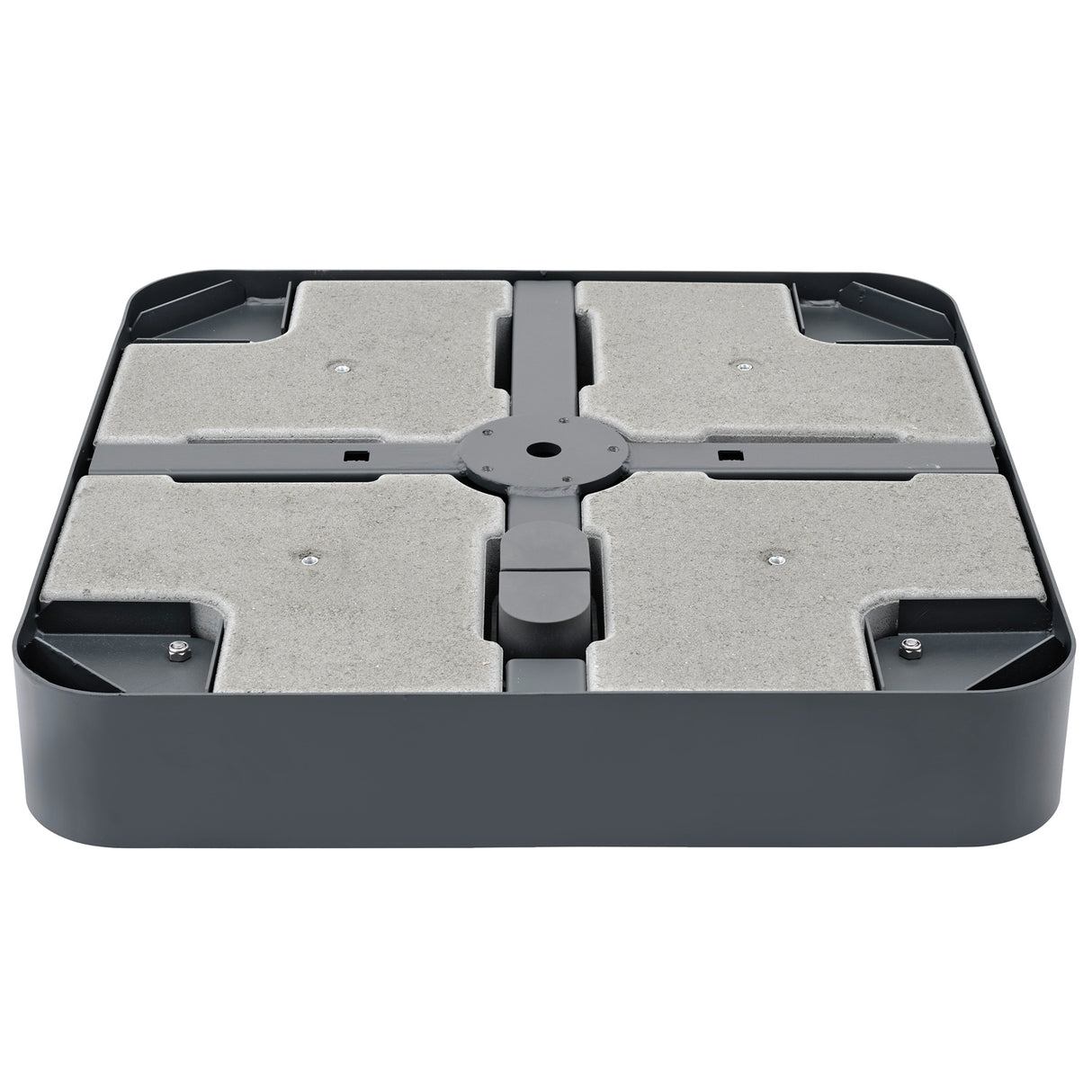 Glatz - Rollensockel M4, Rahmen anthrazit, 120 kg, mit Decorplatte grauweiss