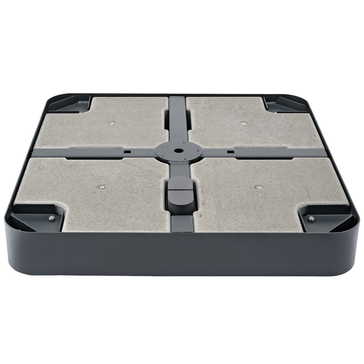 Glatz - Rollensockel M4, Rahmen anthrazit, 180 kg, mit Decorplatte anthrazit