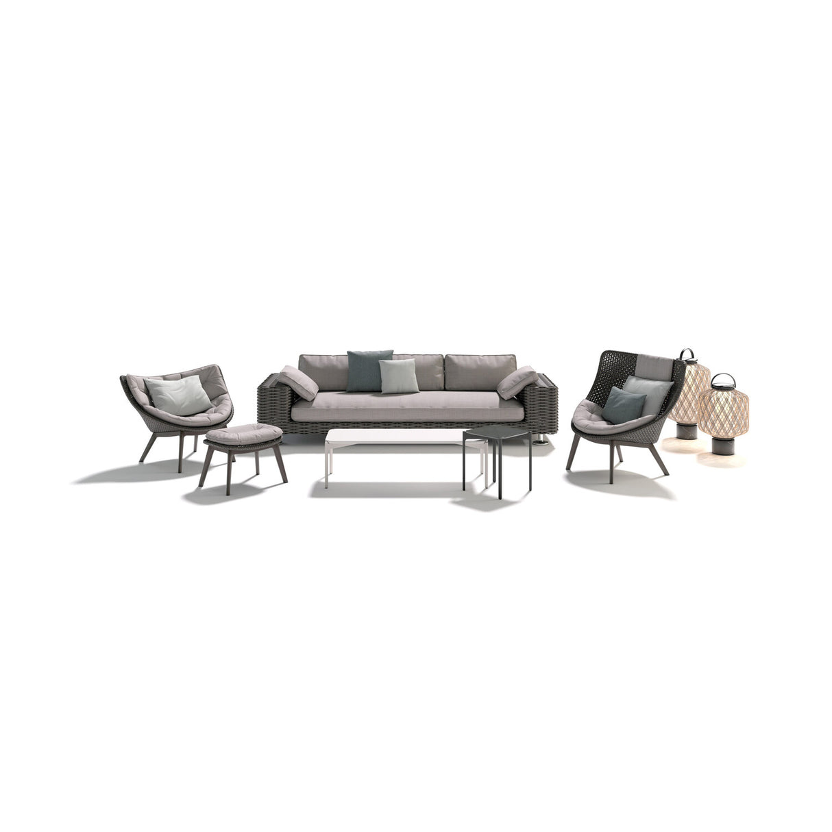 DEDON PAROS 2er Sofa inkl. Dry+ Plush Kissen Set