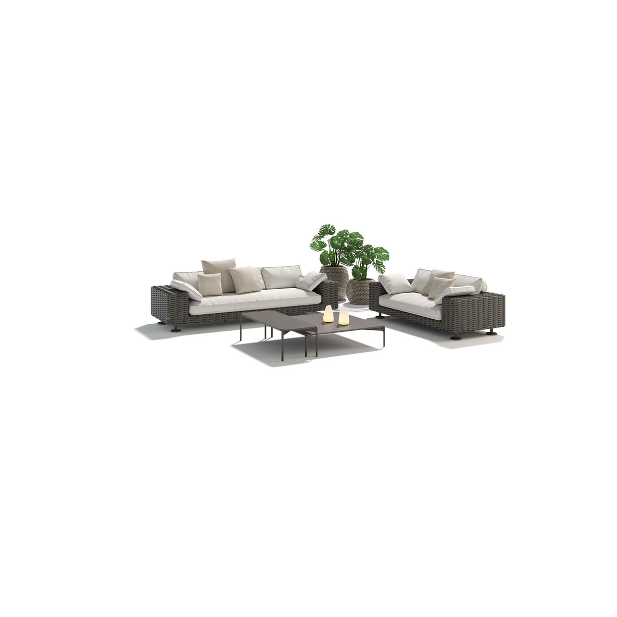 DEDON PAROS Eckmodul rechts inkl. Dry+ Plush Kissen Set