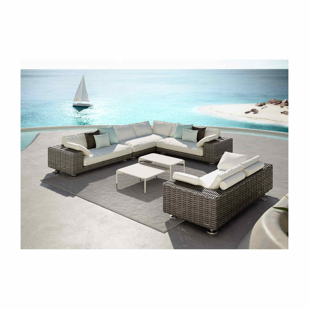 DEDON IZON Kaffeetisch 80 cm x 80 cm / 27 cm