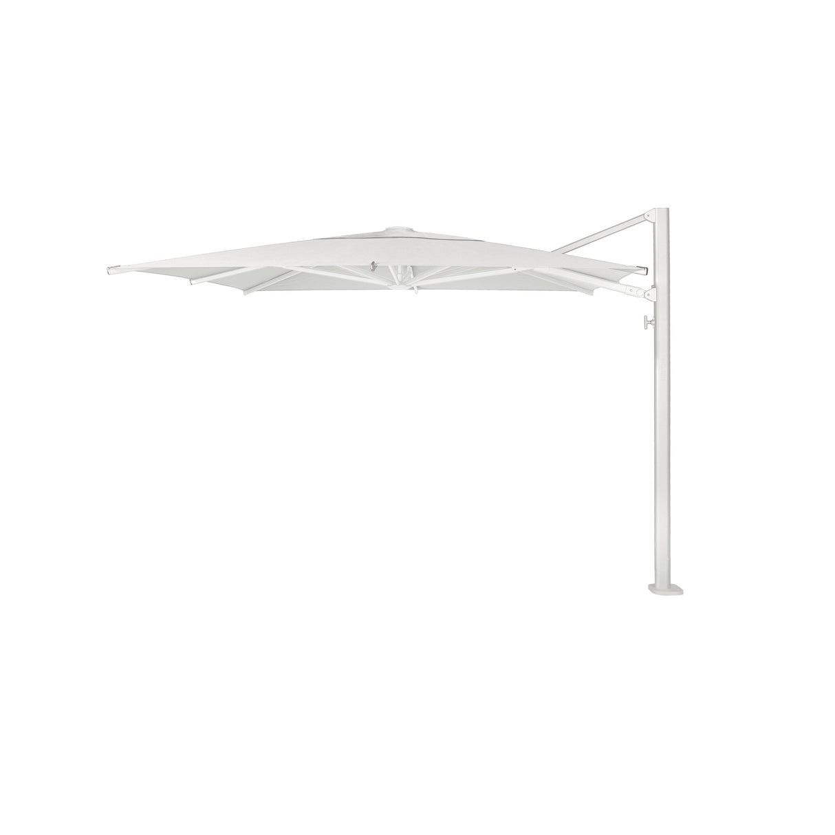DEDON REAV SQUARE M - CANTILEVER - 300 cm x 300 cm, inkl. Montagesatz zur Bodenbefestigung im Betonboden, WINDSTÄRKE 6