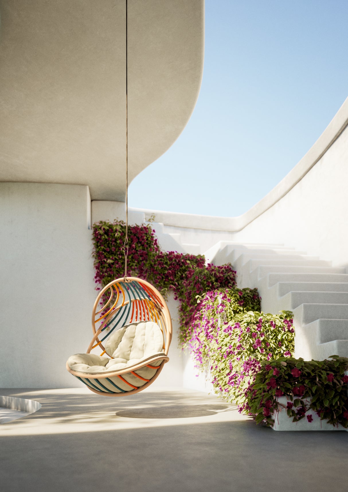 DEDON KIDA hängender Sessel inkl. Endlosschlaufe & Kissen