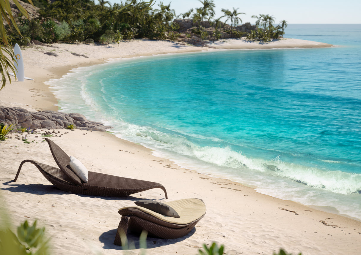 DEDON LEAF Sonnenliege mit Gasdruckfeder