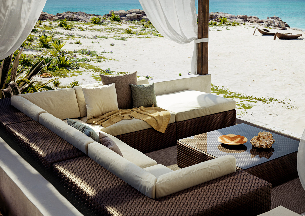 DEDON LOUNGE Eckmodul inkl. Plush Sitz- & Einseitiges Rückenkissen