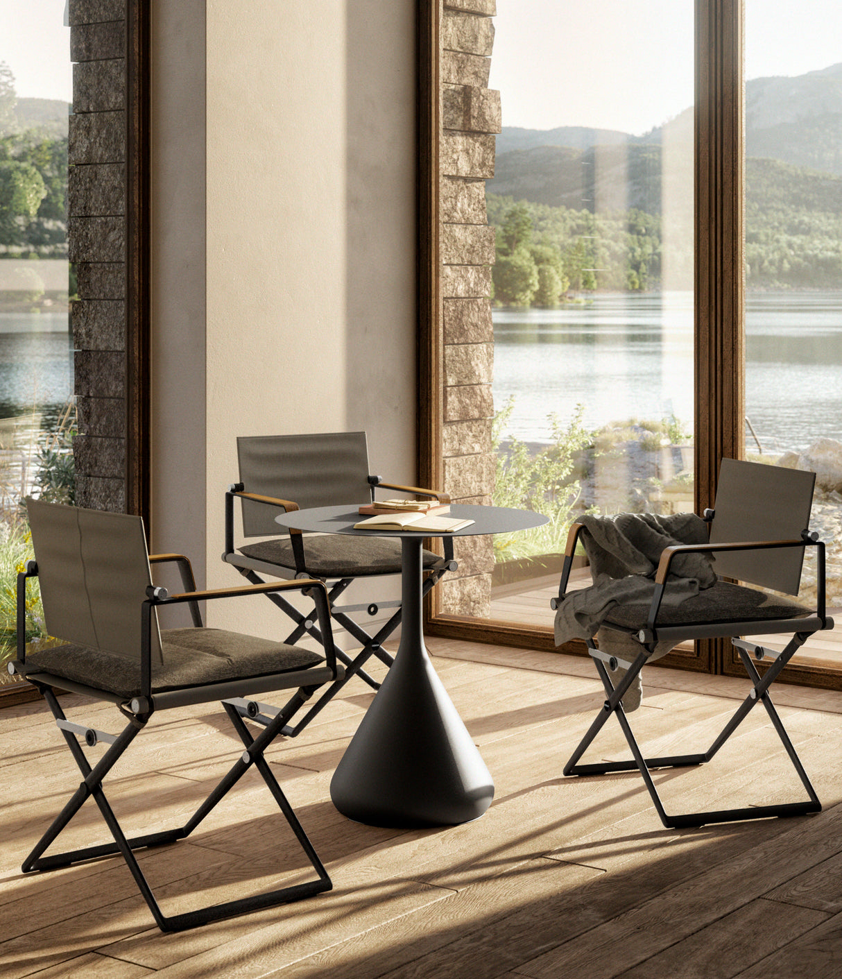 DEDON SATELLITE niedriger Esstisch 80 x 80 cm