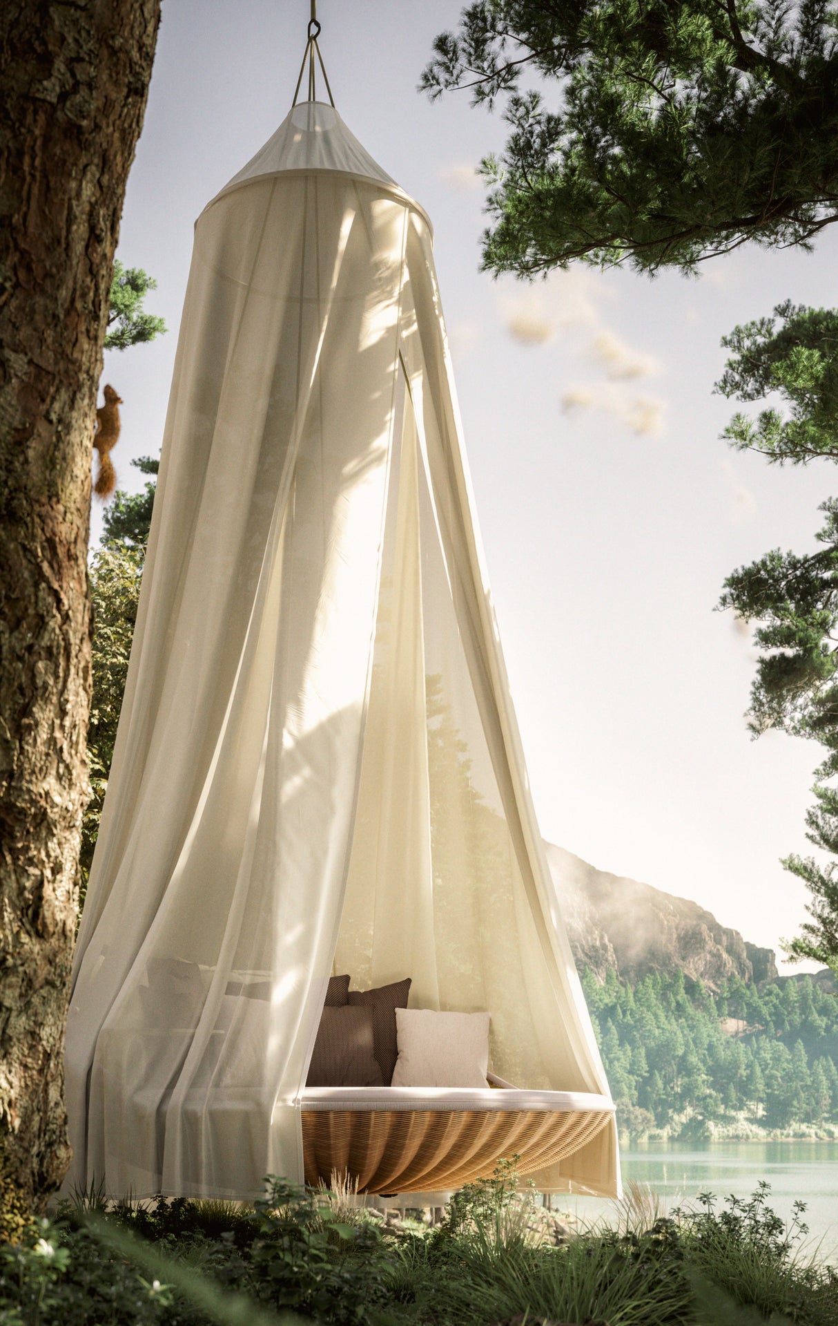 DEDON SWINGREST Hanging lounger inkl. Seil & Sitzkissen