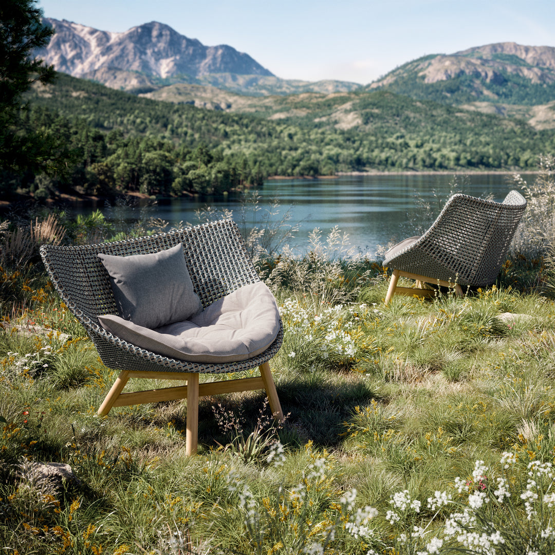 DEDON MBRACE Teak Hochlehner inkl. Sitzkissen Dry Plus