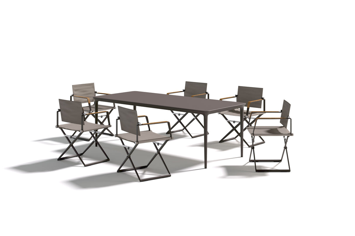 DEDON SEAX Armlehnenstuhl mit Holzdekor