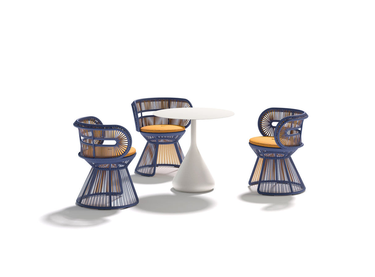 DEDON SATELLITE niedriger Esstisch 80 x 80 cm