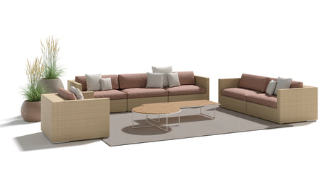 DEDON LOUNGE Eckmodul inkl. Plush Sitz- & Einseitiges Rückenkissen