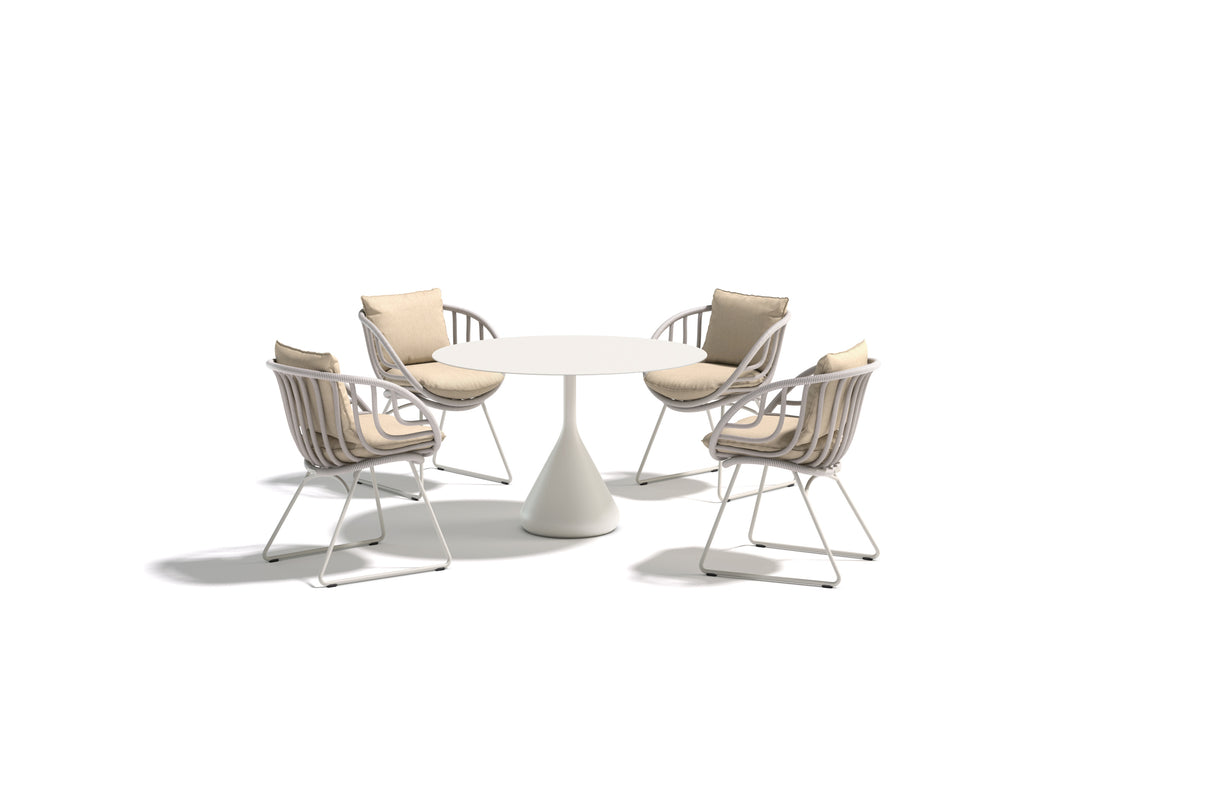 DEDON SATELLITE niedriger Esstisch 80 x 80 cm