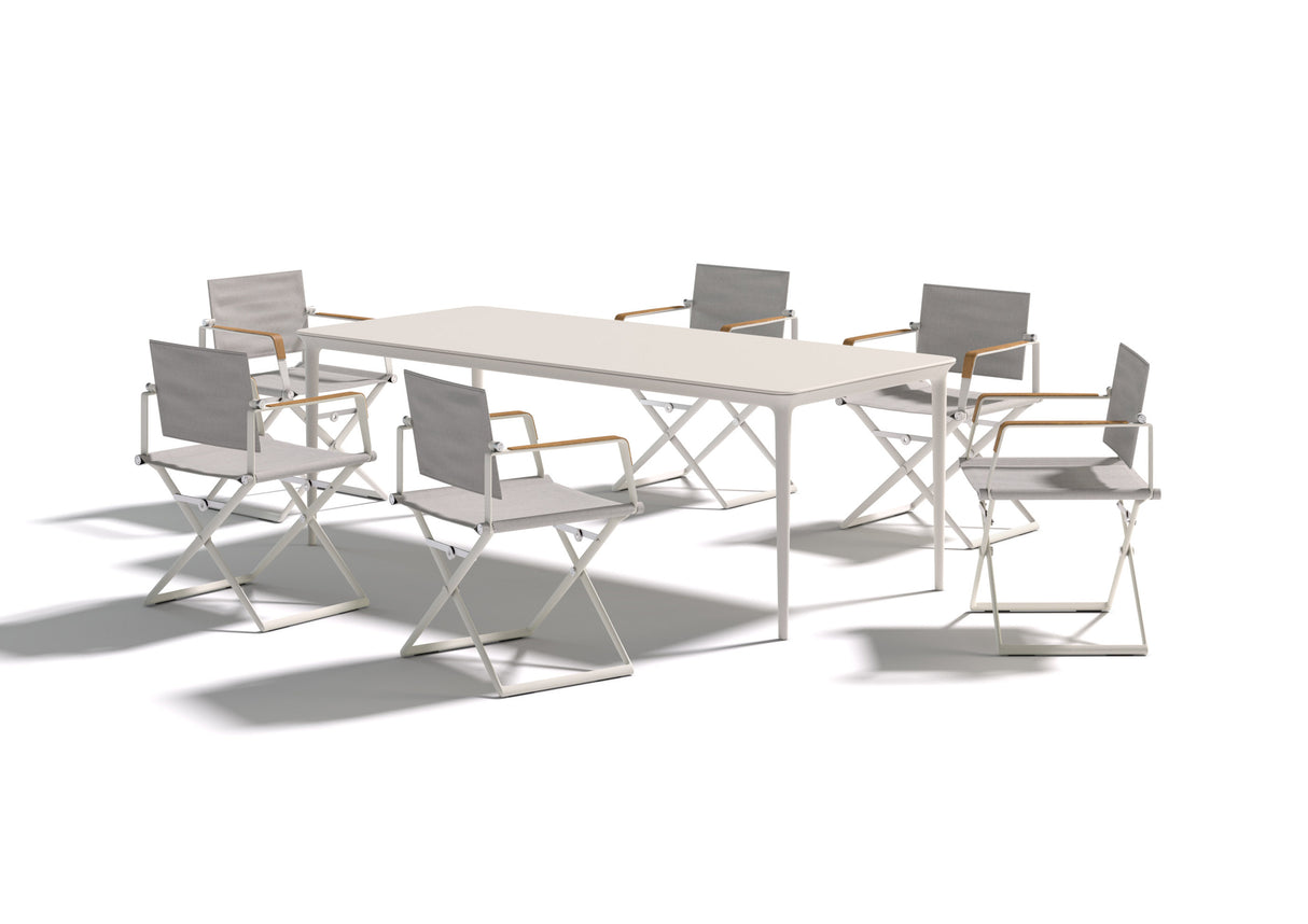 DEDON SEAX Armlehnenstuhl mit Holzdekor