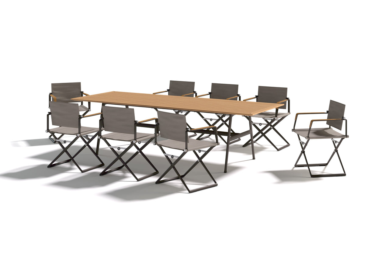 DEDON SEAX Armlehnenstuhl mit Holzdekor