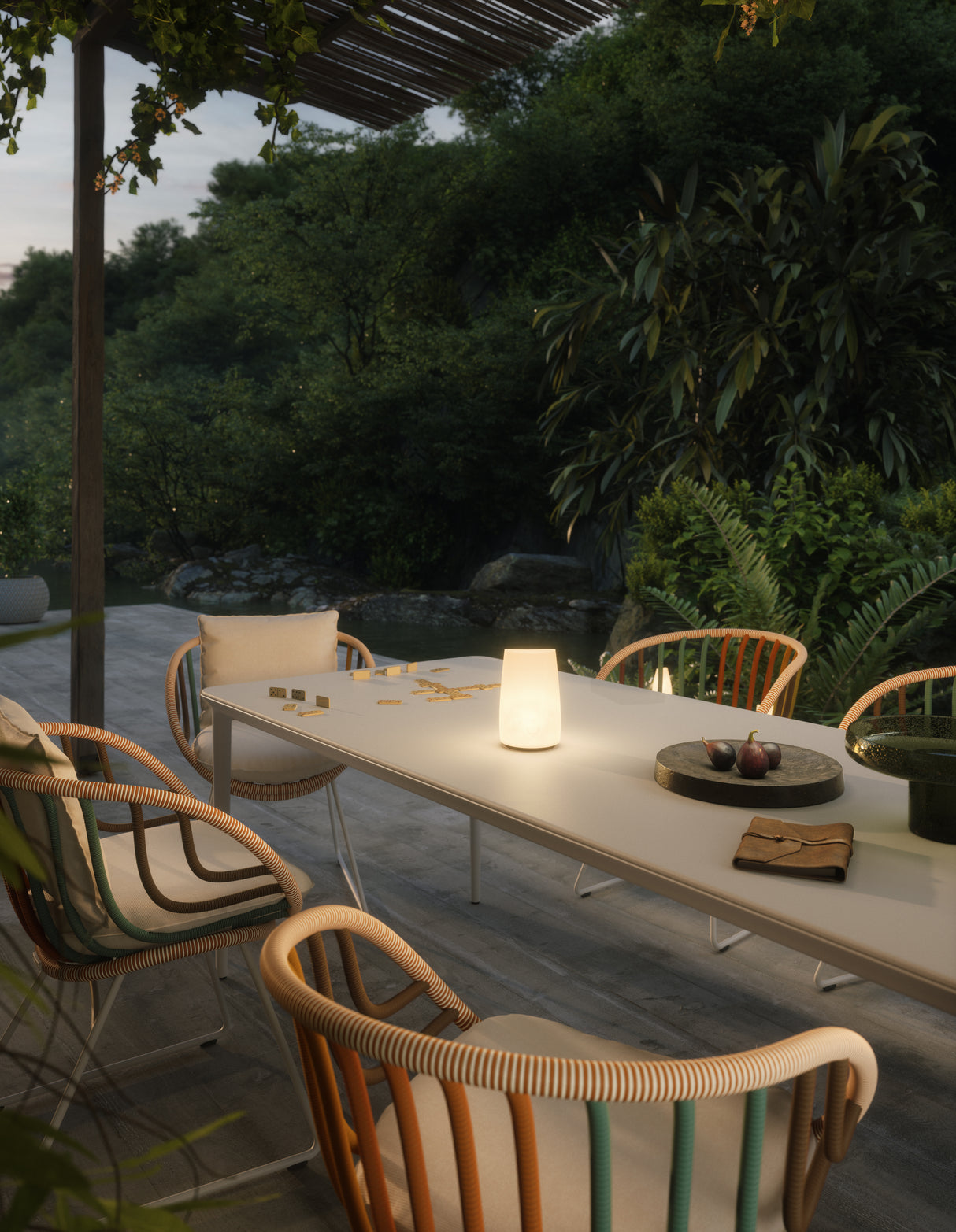 DEDON OMBII LED Leuchte inkl. USB-C Kabel,Induktiver Ladestation und USB-C Ladegerät