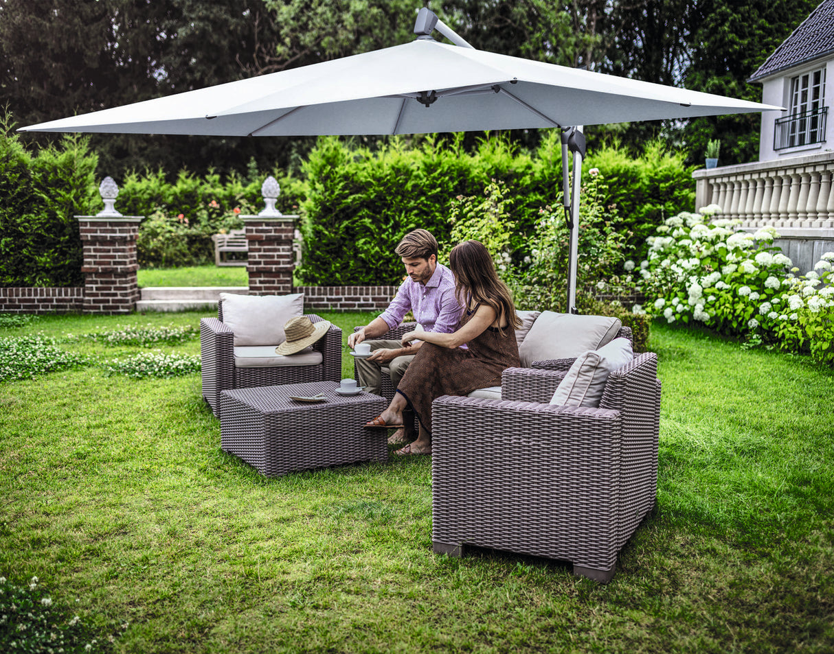 Glatz SOMBRANO Sonnenschirm, Gestell Aluminium natureloxiert - rund