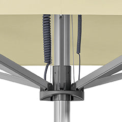 Glatz Großschirm - PALAZZO Style/E, Gestell Aluminium natureloxiert, mit Motor - quadratisch