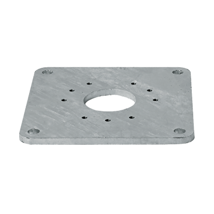 Glatz - Montageplatte M16, 40 x 40 x 1,5 cm, Stahl feuerverzinkt