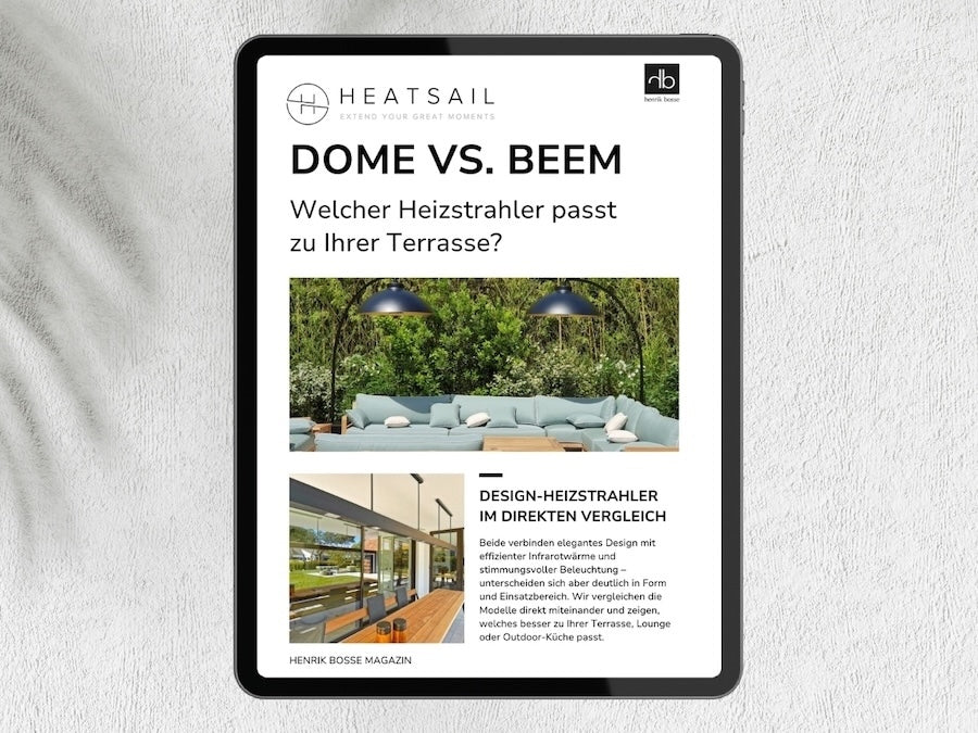 Heatsail Dome vs. Beem - Welcher Heizstrahler passt zu Ihrer Terrasse - henrik bosse onlineshop