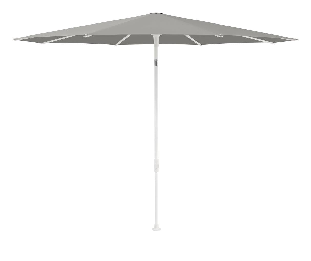 Glatz SMART Sonnenschirm matt weiss pulverbeschichtet - rund