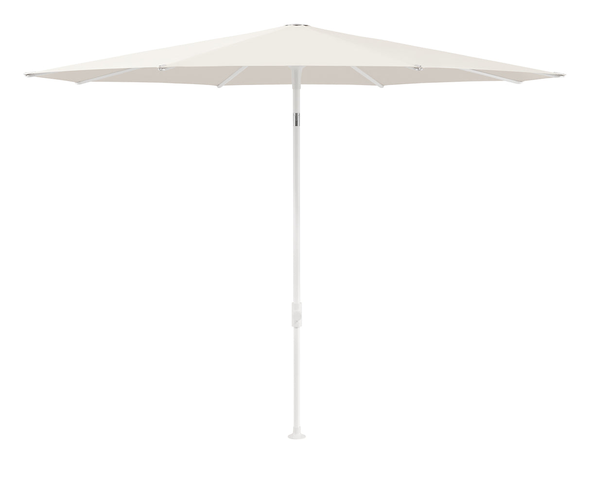 Glatz SMART Sonnenschirm matt weiss pulverbeschichtet - rund