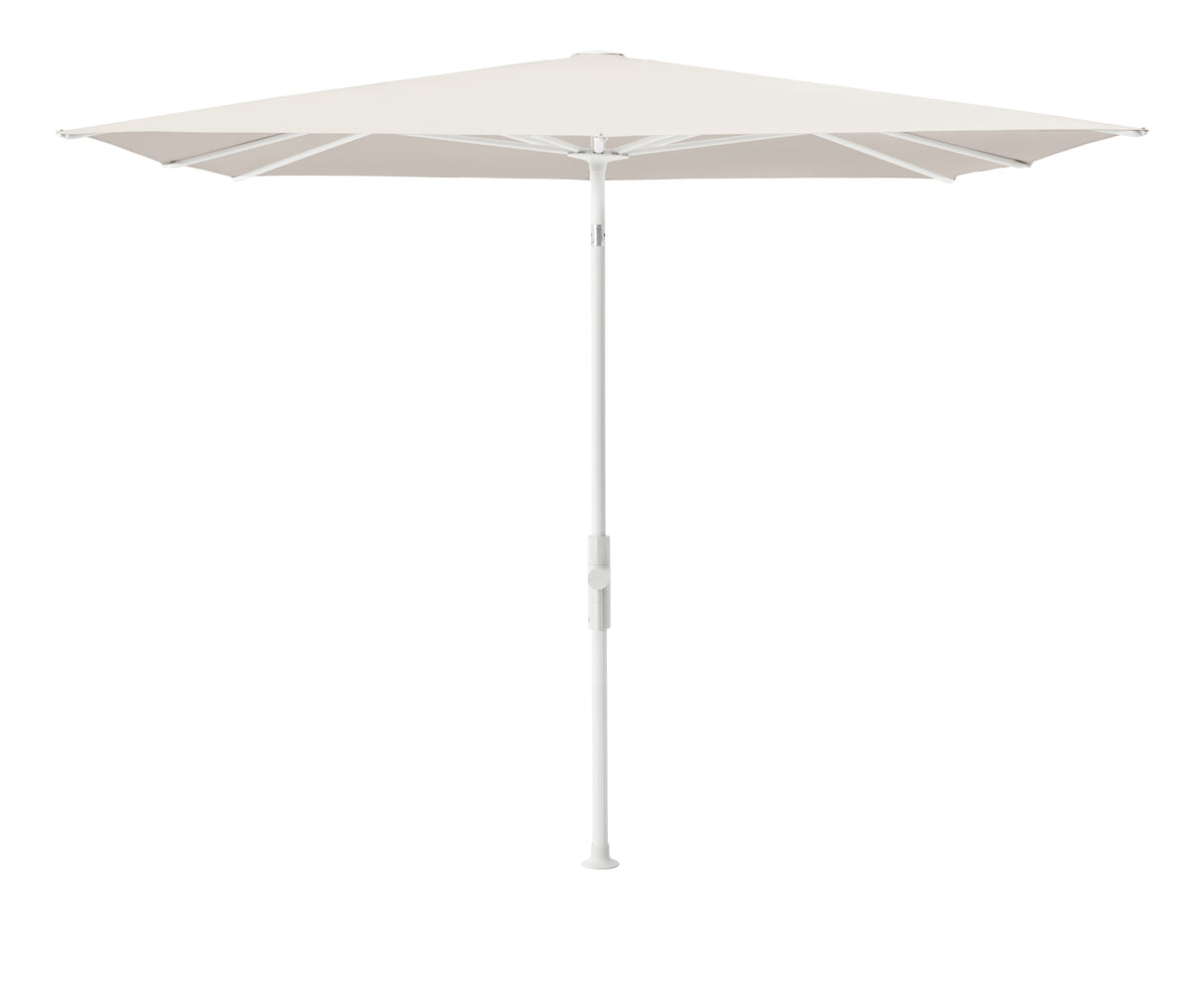 Glatz TWIST Sonnenschirm matt weiß pulverbeschichtet - quadratisch