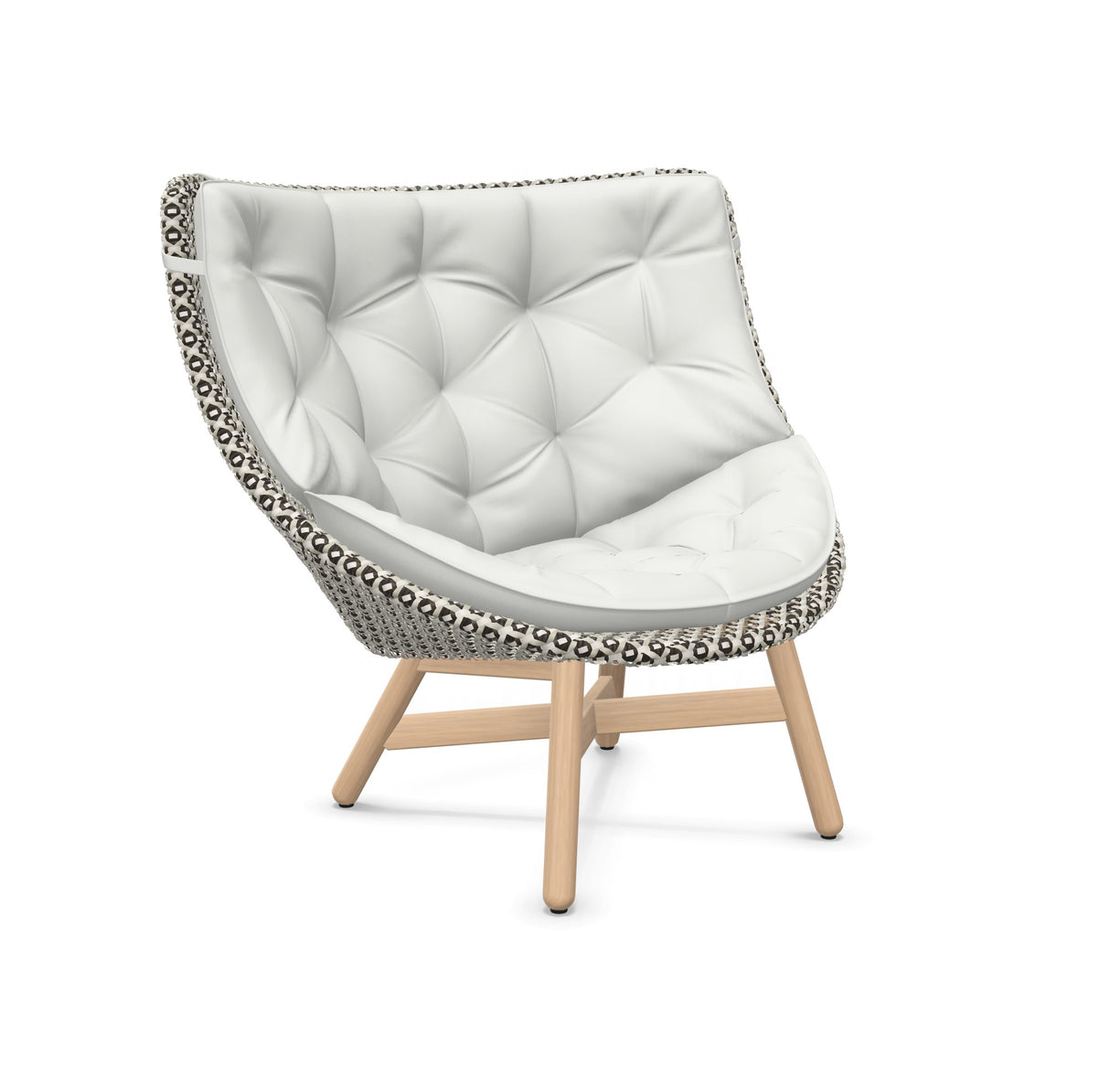 DEDON MBRACE Hochlehner Teak Gestell - Geflecht Pepper