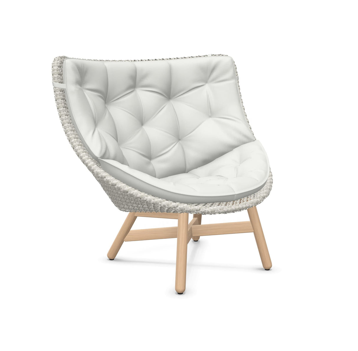 DEDON MBRACE Hochlehner Teak Gestell - Geflecht Sea Salt