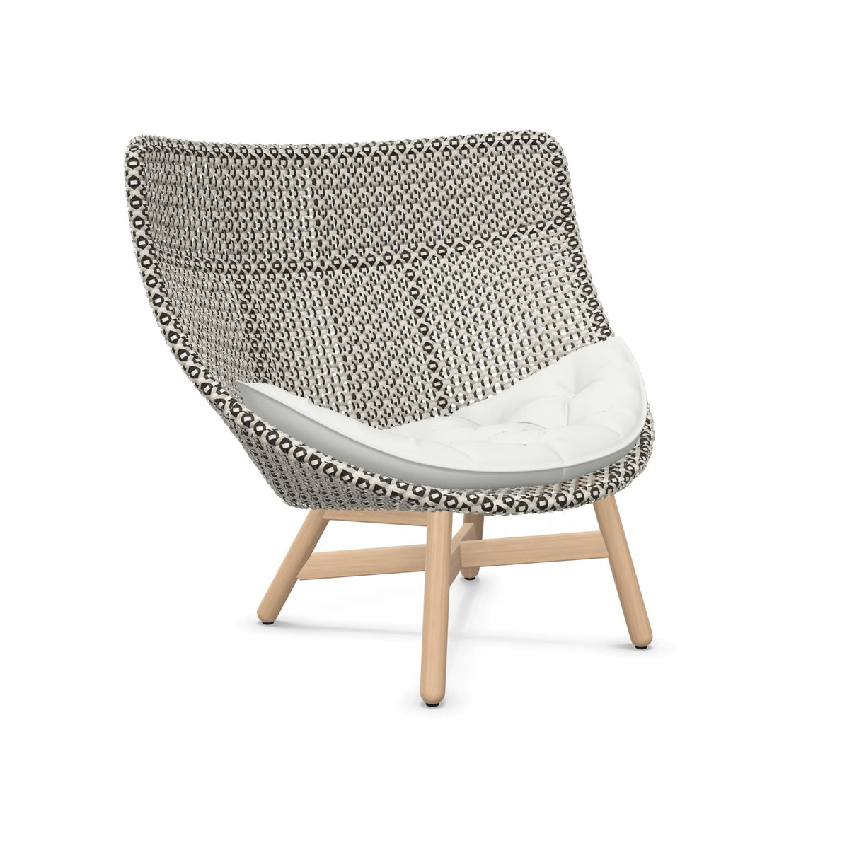 DEDON MBRACE Hochlehner Teak Gestell - Geflecht Pepper