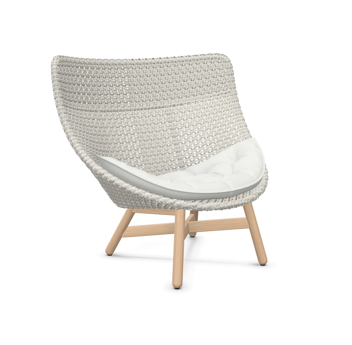 DEDON MBRACE Hochlehner Teak Gestell - Geflecht Sea Salt