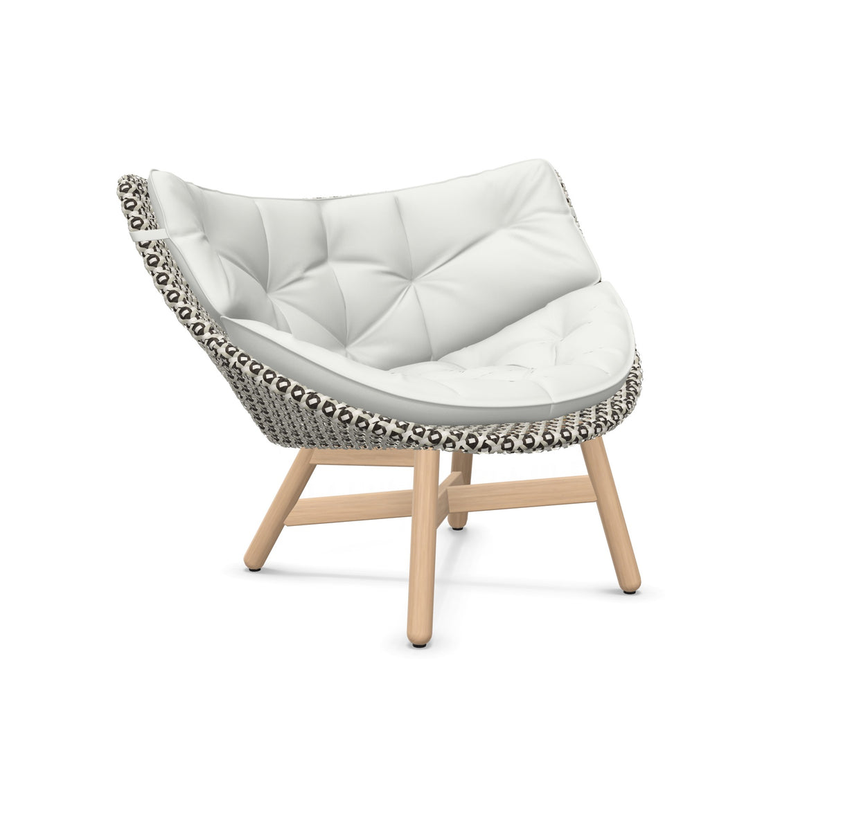 DEDON MBRACE Lounge Sessel Teak Gestell - Geflecht Pepper