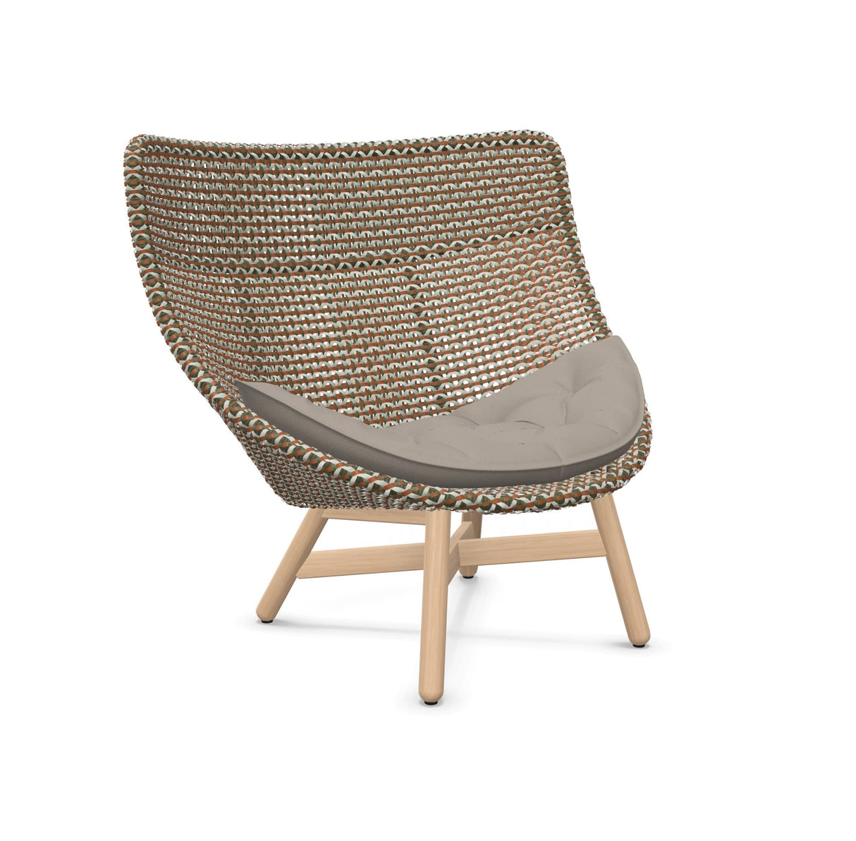 DEDON MBRACE Hochlehner Teak Gestell - Geflecht Chestnut