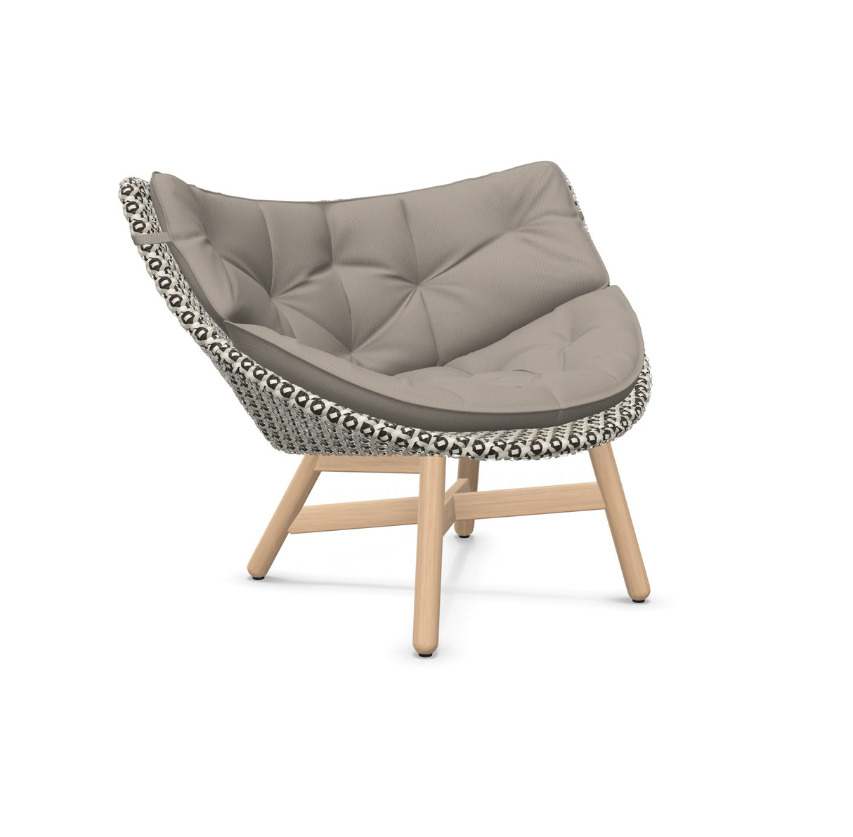 DEDON MBRACE Lounge Sessel Teak Gestell - Geflecht Pepper