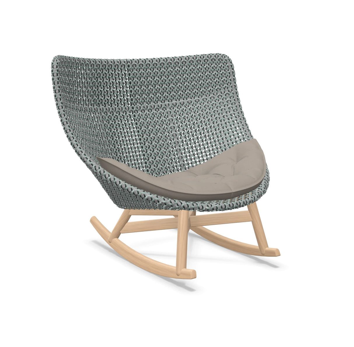DEDON MBRACE Schaukelstuhl Teak Gestell - Geflecht Baltic
